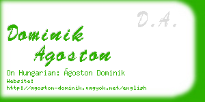 dominik agoston business card