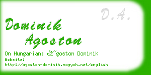 dominik agoston business card